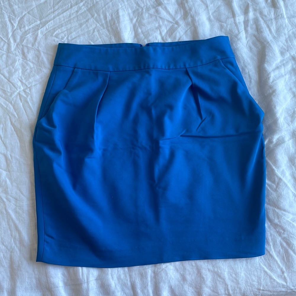 Cobalt Blue Pencil Skirt w/Pockets
